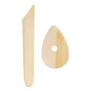 2pcs Pottery Ribs 10.3cm 19.8cm Wooden Clay Ceramic Sculpting Tool