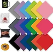 Infusible Transfer Ink Sheets,18 Pack 12"X12" Solid Color Heat Press Transfer Paper, Sublimation Ink Sheet for Cricut Machine, DIY T-Shirt,Personalized Coffee Mugs, BabySuits