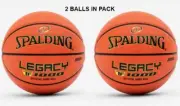 SPALDING LEGACY 29.5" Men's NFHS BASKETBALL 2-BALL BACK BUNDLE GAME BALLS