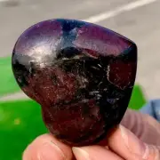 72G Natural Fireworks Red Garnet sphere Quartz Crystal heart-shaped healing