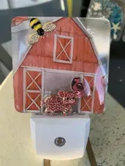 Barn Pig Led Resin Art Dusk To Dawn Night Light