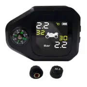 TPMS Motorcycle Tire Tyre Pressure Monitoring System Compass USB Rechargeable (for: Suzuki)