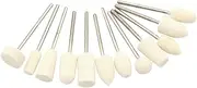 1Set Nail Polishing Grinding Heads Beige Buffing Bits for Nail Drill Professional Nail Art Tool for Gel Nails Compatible with Nail Drills
