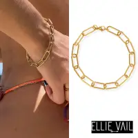 在飛比找momo購物網優惠-【ELLIE VAIL】邁阿密防水珠寶 金色細緻迴紋針手鍊 