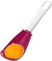 Ungtyb Kitchen Strainer Scoop, Egg Yolk Separator, Easy to Use Handy Time Saving, Grater Masher, Multifunctional Spoon for Egg Separation, Draining, and Mashing, 9.06x2.95 in