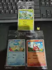 Pokemon Card First Class Promo Sprigatito Fuecoco Quaxly Indomilk Set Indonesia