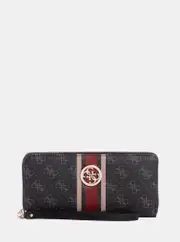 GUESS Black Jensen Large Zip Around Wallet