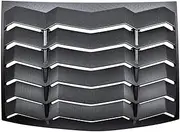 Rear Window Louvers Compatible for Ford Mustang 2005-2014 Auto Windshield Sun Shade Cover Vent GT Lambo Style Custom, ABS (Matte Black)