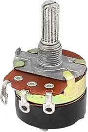 Aexit 500K (Potentiometer) Ohm 3 Terminals Dial Rotary Audio Single Linear (77ry151qf236) Taper Potentiometer