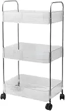 Luxury Lifestyle 3-Tier Utility Rolling Cart - Storage Rack with Wheels for Kitchen, Office, and Bathroom Organization - Space-Saving and Durable