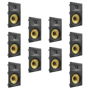 10 Pack - TDX 8" 2-Way In Wall Home Theater Surround Sound Speaker Flush White
