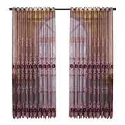 DIY Semi-finished European Tulle Curtain Fabric Lace Embroidery Sheer Drape Home