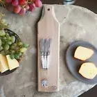 Jean Dubost Laguiole Wood Cutting Board & Cheese Knives Set Made in France NEW