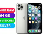Apple iPhone 11 PRO MAX (64GB, Silver) - Refurbished (Excellent)