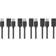 5x Cruxtec USB-A Male to USB-A Female Universal Extension Cable Cord 1m Black