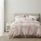 Logan and Mason Platinum Coralie Quilt Cover Set Dusk