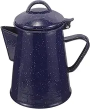 GLEAVI Enamel Coffee Pot with Comfortable Handle Water Teapot for Home and Camping Stylish Kitchen Sauce Kettle Safe for Stovetop Use