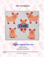 Pig Magnets-Plastic Canvas Pattern or Kit