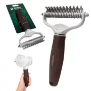 Pro Large 2-Sided Undercoat Rake, Deshedding Dematting Comb, Detangler Brush ...
