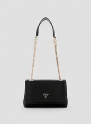 GUESS Black Noelle II Convertible Crossbody Flap Bag