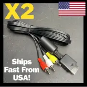 X2 New 6 Ft AV RCA Audio Video Composite Cable Cord Sony PS1 PS2 PS3 Ships USA