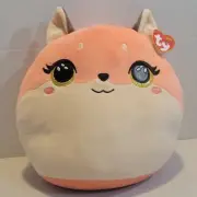 New With Tags Ty Squish A Boo Roxie The Pink Fox 10"