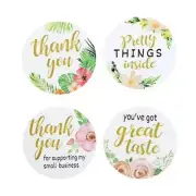500 White 1.5" Round Self Adhesive Assorted Words STICKERS Crafts DIY Labels