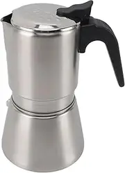 304 Stainless Steel Moka Pot, 4-6 Cups Induction Coffee Maker with Professional Extraction, Induction Italian Mocha Pot, Stovetop Espresso Maker for Home Use