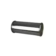 Redback Resonator - 5" Round 3" Inlet 12" Long Polished 304 Stainless Steel