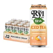 Ryl Iced Tea, Peaches & Cream Tea, Antioxidant Superblend, Zero Sugar, Low Carb,