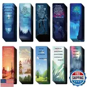 emzrivo 100 Pcs Christian Bible Verse Bookmarks with Full Scripture: 20 Style