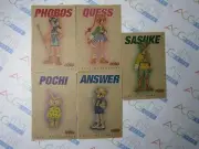 PS Game Kasei Monogatari Phobos Quess Sasuke Pochi Postcard Set of 5 ASCII Japan