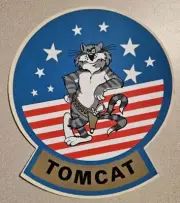 LARGE Genuine Grumman F-14 Tomcat (Stars & Bars) 6-1/8" x 7-1/4" Sticker
