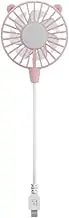 WeiLaiKeQi Compact USB Fan with Bendable Neck for Desktop or Laptop Applications, Pink, as described
