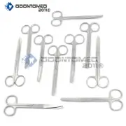 10 Operating Scissors 4.5" Sharp/blunt Curved Surgical Veterinary Instrument