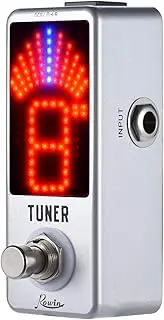 Tuner, Mini Chromatic Tuner Pedal Effect LED Display True Bypass for Guitar Bass