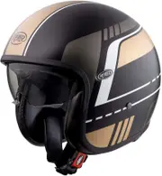 Premier Vintage BL, open face helmet , color: Matt Black/Gold/White , size: S