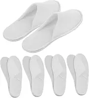 BESPORTBLE 5 Pairs Disposable Slippers Bathroom Slippers Wedding Slippers Plane Slippers House Slippers Salon Slippers Bride Bridesmaid Slippers Guest Slippers Hotel Slippers White Cloth