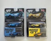 Mini GT 1:64 Bugatti Vision Gran Turismo Light Blue #266 & Yellow #317