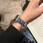 適用于IWATCH手表帶S9/8閃鉆小熊蘋果表帶APPLEWATCHULTRA牛仔表帶時尚舒適