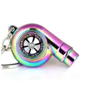 2 Pcsful Car Turbocharger Shaped Pendant Zinc Alloy Keychain Keyring