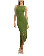 Rails Rylee Sleeveless Fringed Midi Dress