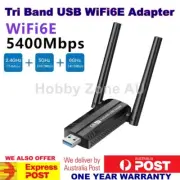 5400Mbps WiFi 6E Tri Band USB3.0 Wireless Adapter 2.4G 5G 6G Dual Antenna Dongle