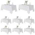 8 Pack Table Cloth Rectangle Table: Stain and Wrinkle Resistant Tablecloth Re...