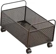 Rolling File Cart Rolling Organizer with Wheels Mobile Bookshelf Mesh Hanging File Organizer Mesh Storage Cart, for Home, 48x30x30cm