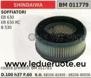 6820682400 Air Filter Complete Blower Shindaiwa Eb 630 630RC B530 100x37x60