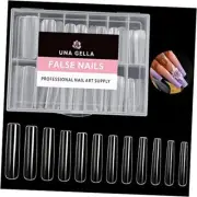 Full Cover Nail Tips Square Nails Tips 120 PCS No C Curve FULL SQUARE 120PCS