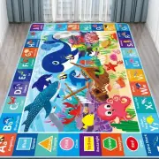 Baby Play Mat for Floor, Ocean ABC Kids Play Mat, Sea Animals Kids Rugs for G...