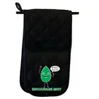 Encourage Mint - Novelty Double Mitt Oven Gloves Double Kitchen Chef BBQ Mitts