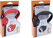 Petface Retractable Dog Lead - Large Up to 50Kg Length 0 to 5m Made in Germany, Black/Red, (13005DS1)